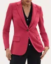 Theory Staple Blazer In Admiral Crepe In Pink