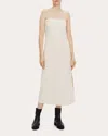 Theory Strapless Midi Dress In White