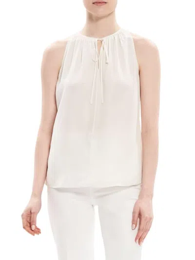 Theory Women's Airy Keyhole Top In Neutral
