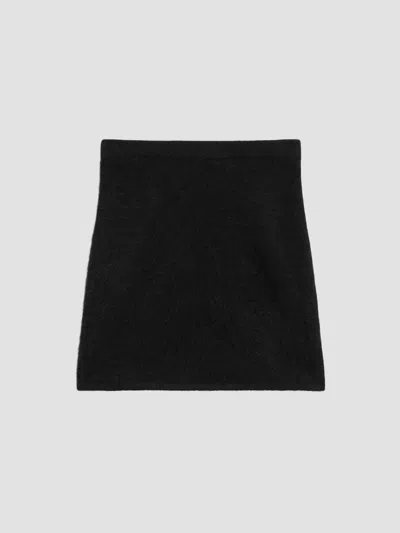 Theory Women's Airy Wool-cashmere Mini Skirt In Black