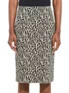Theory Bristol Animal Print Pencil Skirt In Ecru Black