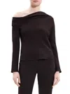 Theory Women's Asymmetric Neckline Top In Mink