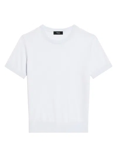 Theory Women's Basic Merino Wool T-shirt In Gray