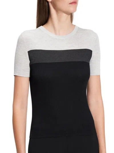 Theory Women's Basic Silk T-shirt In Multi