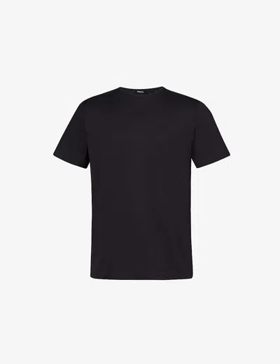 Theory Womens Black Precise Cotton-jersey T-shirt