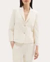 Theory Boxy Patch Pocket Blazer In Admiral Crepe In White