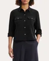 Theory Military Shirt In Black