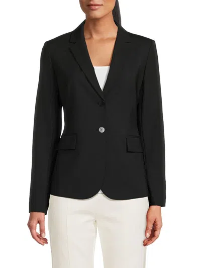 Theory Women's Carissa Virgin Wool Blend Tailored Blazer In Black