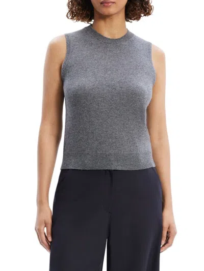 Theory Women's Cashmere Sleeveless Sweater In Gray