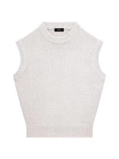 Theory Women's Cashmere-wool Relaxed-fit Vest In Gray