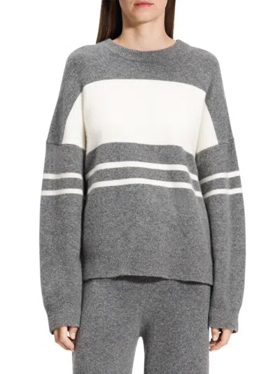 THEORY WOMEN'S COLOR BLOCK WOOL-BLEND SWEATER