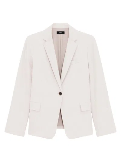 Theory Women's Cotton & Linen Slim-fit Blazer In Multi