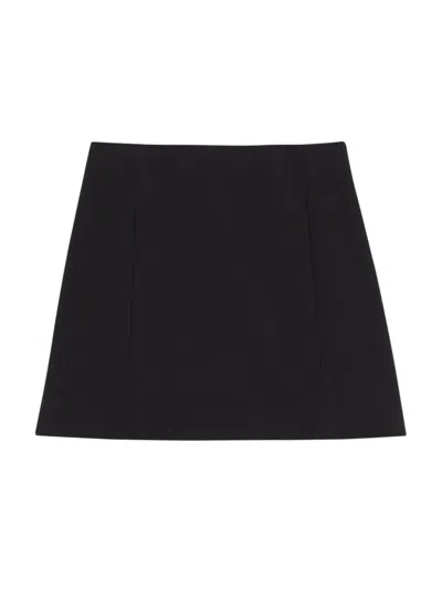 Theory Women's Cotton-blend Miniskirt In Black