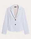 Theory Shaped Notch Lapel Blazer In Blue