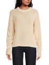 Theory High Crewneck Sweater In Natural