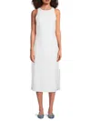 Theory Shoulder Draped Midi Dress In White