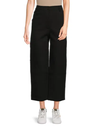Theory Women's Cropped Pants In Black