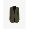 Theory Wool Etiennette Blazer In Dark Olive