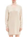 Theory Wool-cashmere Short Donegal Sweater Dress In Cream