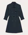 THEORY WOMEN'S DOUBLE-BREASTED TRENCH COAT