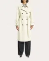 THEORY WOMEN'S DOUBLE-BREASTED TRENCH COAT