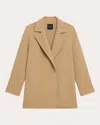 Theory Clairene Jacket In Double-face Wool-cashmere In Neutrals