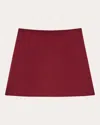Theory High-waist Mini Skirt In Red