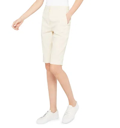 Theory Women's Easy Linen Bermuda Shorts In Ecru In White