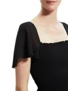 Theory Smocked Top In Black