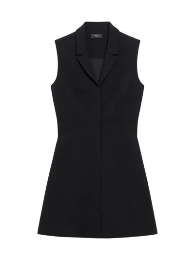 Theory Women's Front-zip Minidress In Burgundy