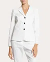 Theory Shrunken Three Button Blazer In White