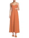 Theory Haranna Linen-blend Maxi Dress In Canyon