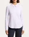 Theory Organic Cotton Shirt In Purple