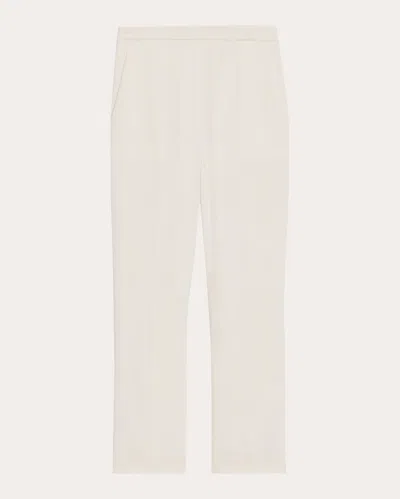 Theory Women's Cropped Slim-cut Crepe Pants In White