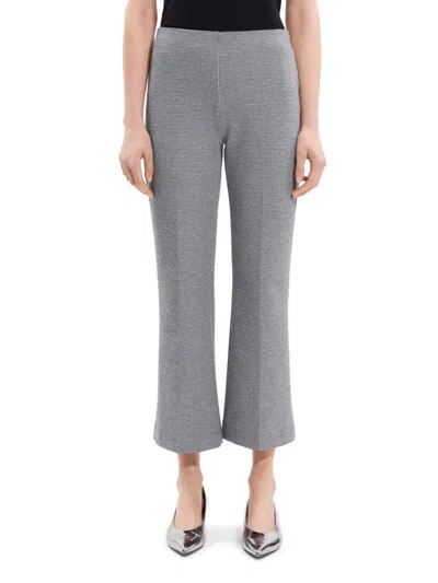 Theory Women's Houndstooth Flare Pants In Gray