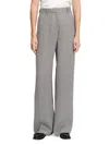 Theory Linen-blend Classic Pant In Gray
