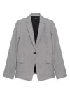 Theory Micro Houndstooth Blazer In Gray