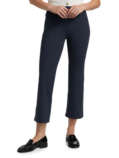 Theory Women's Kick Flare Cropped Pants In Blue
