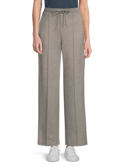 Theory Women's Knit Drawstring Straight Sweatpants In Grey