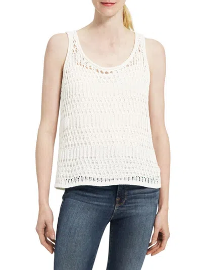 Theory Women's Lace Tank Top In Ivory