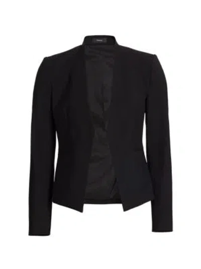 Theory Women's Lanai Collarless Blazer In Black