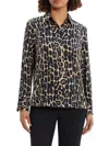 Theory Straight Leopard-print Long-sleeve Shirt In Multi
