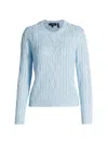 THEORY WOMEN'S LINEN-BLEND CABLE-KNIT SWEATER