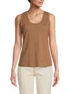 Theory Women's Linen Blend Tank Top In Coco Creme