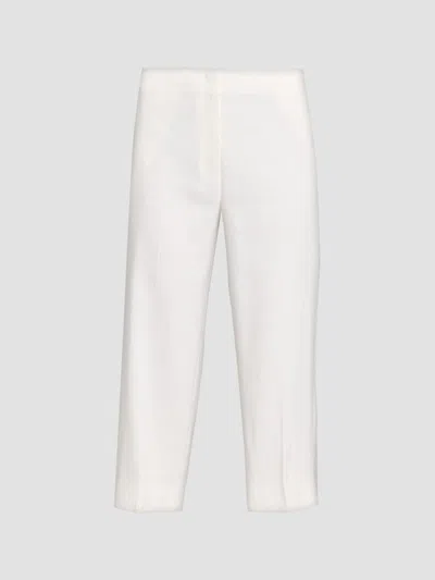 Theory Women's Linen-blend Slit Capri Pants In White