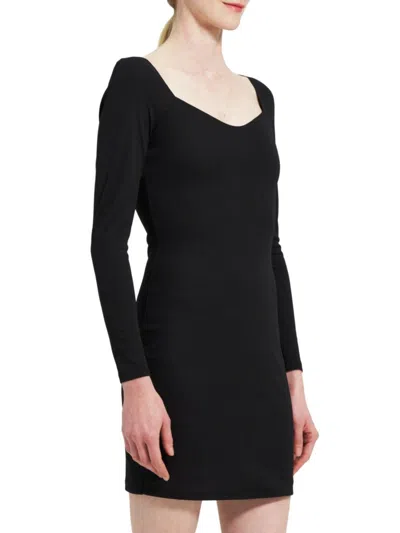 Theory Women's Long-sleeve Minidress In Black