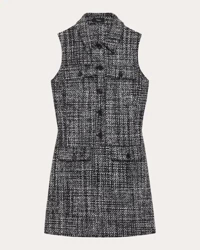 Theory Women's Mela Tailored Tweed Minidress In Black Multi