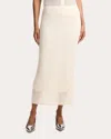 Theory Mesh Knit Midi Skirt In White