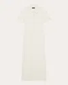 Theory Admiral Crepe Short-sleeve Utility Midi Dress In White