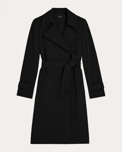 Theory Women's Oaklane Trench Coat In Black